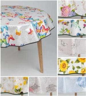 laro Tischdecke laro 140cm runde Wachstuchtischdecke