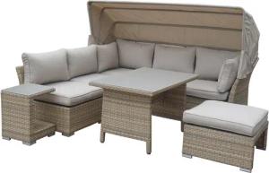 HTI-Line Gartenlounge-Set Loungemöbel-Set Sonneninsel, (Set, 6-tlg.,