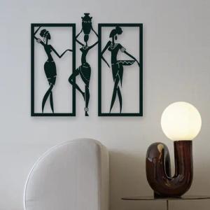 WoodFriends Wandbild aus Holz Afrikanische Frauen