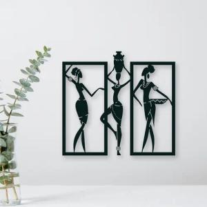 WoodFriends Wandbild aus Holz Afrikanische Frauen