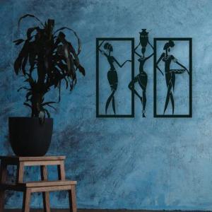 WoodFriends Wandbild aus Holz Afrikanische Frauen