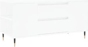 furnicato Couchtisch Weiß 102x44,5x50 cm Holzwerkstoff