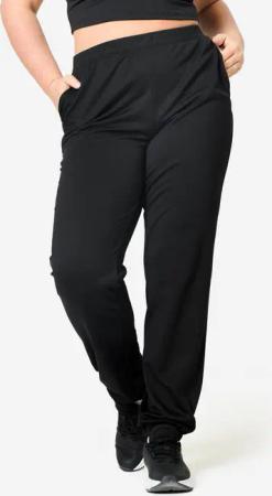 Trainingshose Damen warm bequem - schwarz