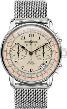 Zeppelin 7614M-5 Herrenuhr Los Angeles Chronograph 42mm 5ATM