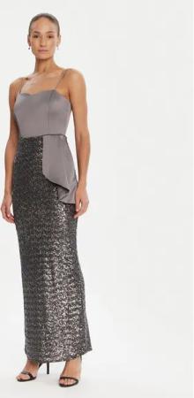 Rinascimento Abendkleid CFC0124976003 Grau Slim Fit