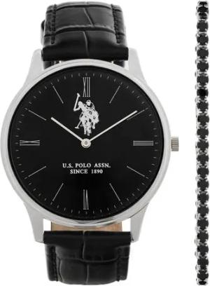 U.S. Polo Assn. Uhr und Armband Set Jeremy USP6391TW Schwarz