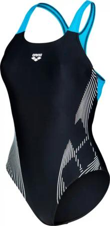 arena Feel Damen Badeanzug Swim Pro Back Bustier - Damen - Gr. 38 - schwarz