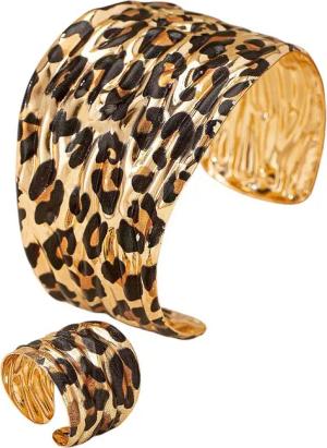 KARMA Schmuckset Damen Gold Braun Leo
