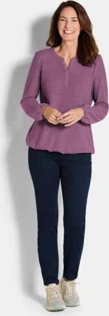 Shirt aus flauschigem Jersey - beere - Gr. 24 von Goldner Fashion
