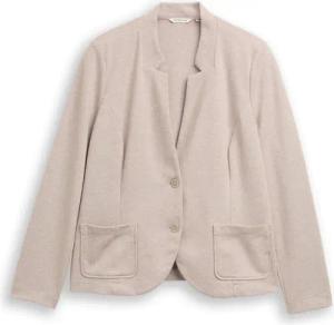 TOM TAILOR Damen Plus Size - Fitted Blazer, braun, Meliert, Gr. 44
