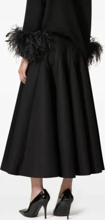 Valentino Garavani - `Crepe Couture` Skirt - Größe 40 - schwarz
