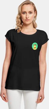 Mister Tee Ladies Ufo Pizza Extended Shoulder