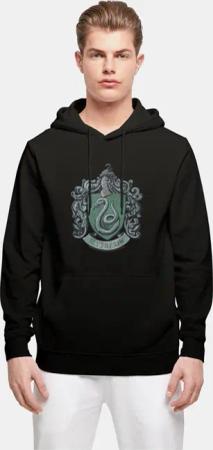 Absolute Cult Harry Potter - Distressed Slytherin Crest Hoody
