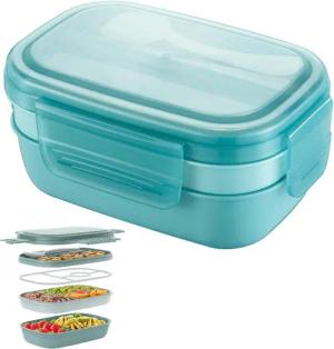 Welikera Lunchbox Lunchbox, 3 stapelbare Bento-Lunchbehälter
