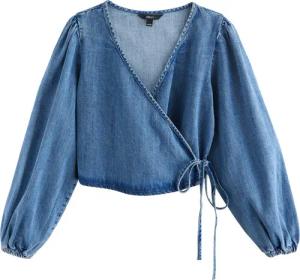 Next Jeanshemd Wickelbluse aus Jeansstoff (1-tlg)
