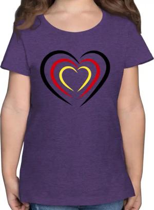 Shirtracer T-Shirt Deutschland, Schwarz Rot Gold