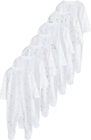 Next Schlafoverall 4er-Pack Babystrampler mit Druckknöpfen,