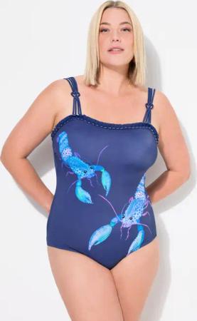 Ulla Popken Badeanzug Badeanzug Hummer Softcups