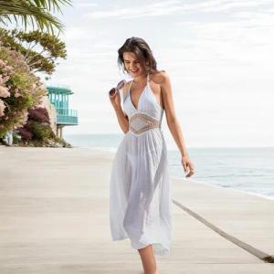 RWEUOQ Strandkleid Strandkleid im Bohemian-Stil, langes