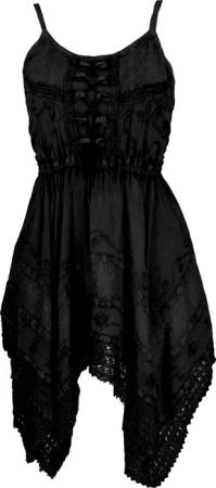 Guru-Shop Midikleid Besticktes indisches Minikleid Boho
