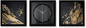 Kreative Feder Wanduhr Gold & Black