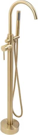 wohnwerk.idee Standarmatur Freistehende Badewannenarmatur Mono Gold