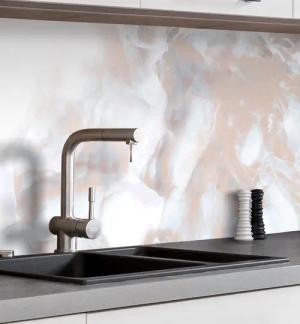 MyMaxxi Dekorationsfolie Küchenrückwand selbstklebend Marmor bronze