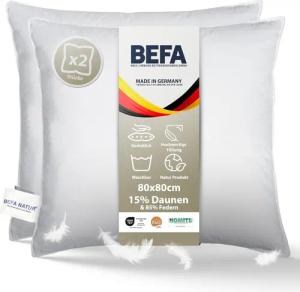 BEFA NATUR Daunenkissen kuscheliges Premium Daunenkopfkissen