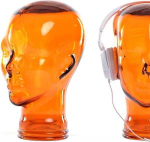 DESIGN DELIGHTS Skulptur Glas KOPFHÖRERSTÄNDER MICK