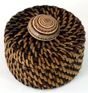 Guru-Shop Aufbewahrungsdose Exotische Bastdose, Schatulle, Schmuck..