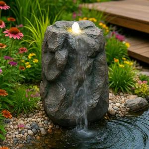 Arnusa Gartenbrunnen Quellstein Bachlauf Quelle mit