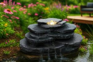 Arnusa Gartenbrunnen Quellstein Bachlauf Quelle mit