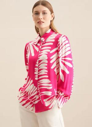 seidensticker Hemdbluse "Schwarze Rose", 1/1 Kragen Blätter