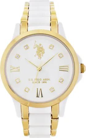 U.S. Polo Assn. Uhr Selena USP8382YG Weiß