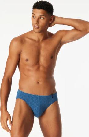 Supermini Slip gemustert blau - Long Life Soft 9