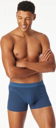 Shorts Organic Cotton gemustert atlantikblau - Comfort Fit 8