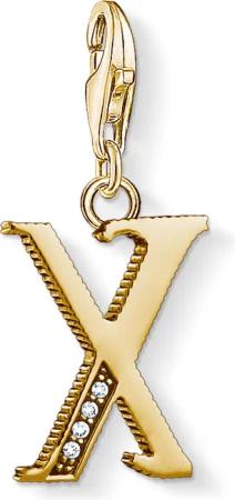 Thomas Sabo 1630-414-39 Charm-Anhänger Buchstabe X vergoldet