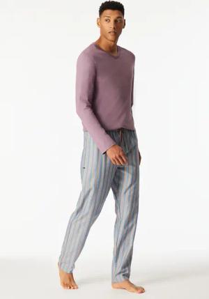 Hose lang Webware blau gestreift - Mix+Relax 58