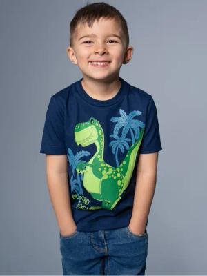 Trigema T-Shirt "TRIGEMA T-Shirt mit coolem Dino-Motiv", (1 tlg.)
