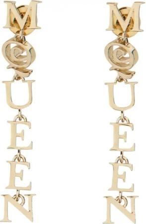 Alexander McQueen Ohrringe - Interlinked Mcqueen Logo Earrings - Gr. unisize - in Gold - für Damen