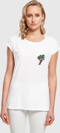 Mister Tee Ladies Flamingo Extended Shoulder