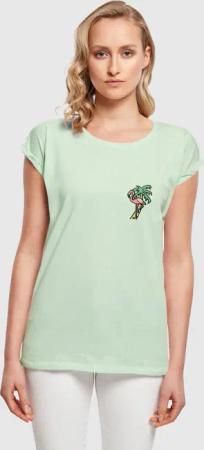 Mister Tee Ladies Flamingo Extended Shoulder