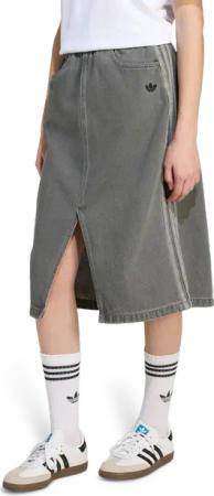 Adidas Denim Unisex Röcke - Grau - Größe 159 - 164 CM - Baumwoll-Jersey