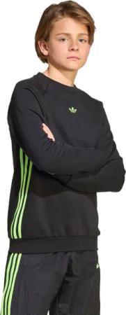 Adidas Loose Crew Kleinkind Sweatshirts - Schwarz - Größe 135 - 140 CM - Baumwoll-Jersey