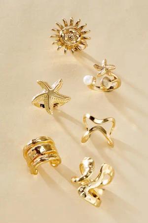 Goldenes Ring-Set