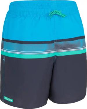 Boardshorts Surfen Jungen mit Taschen 100 Stories hellblau/marineblau