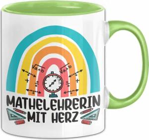 Trendation Tasse Mathelehrerin Mit Herz Tasse