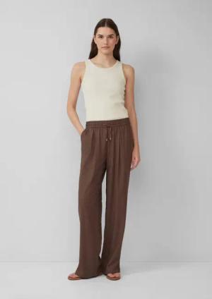 s.Oliver Stoffhose Leichte Leinenmix-Hose mit Elastikbund
