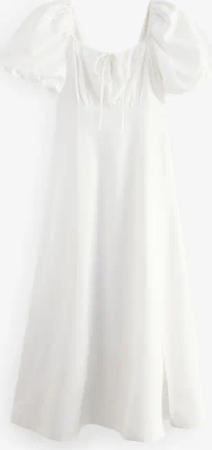 Next Midikleid Midikleid mit Puffärmeln (1-tlg)