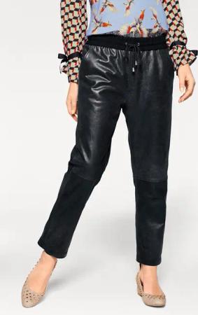 heine Jerseyhose Leder-Jogpants Innenbeinlänge ca. 68